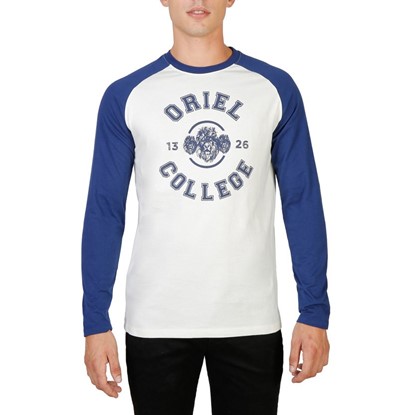 Picture of Oxford University Men Clothing Oriel-Raglan-Ml Blue